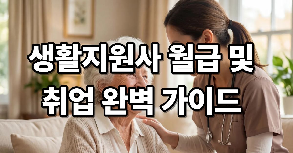 생활지원사 월급 및 취업 가이드
